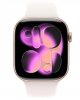 Apple Watch Series 11 GPS, koperta 46 mm z aluminium w kolorze różowego złota, pasek sportowy w kolorze łagodnego różu - rozmiar M/L